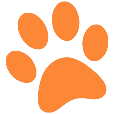 orange pawprint